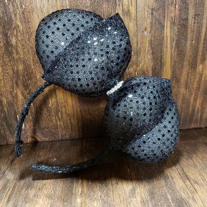 Black sequined mouse ears